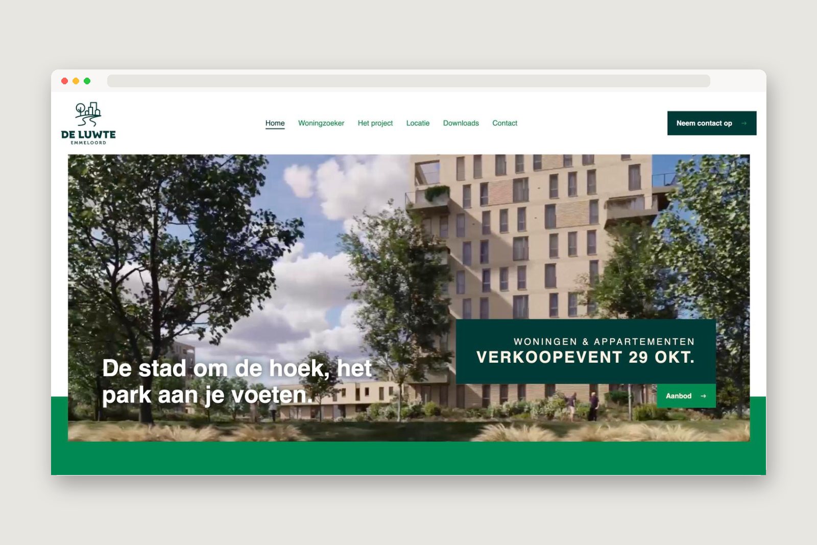 Projectwebsite van De Luwte in Emmeloord