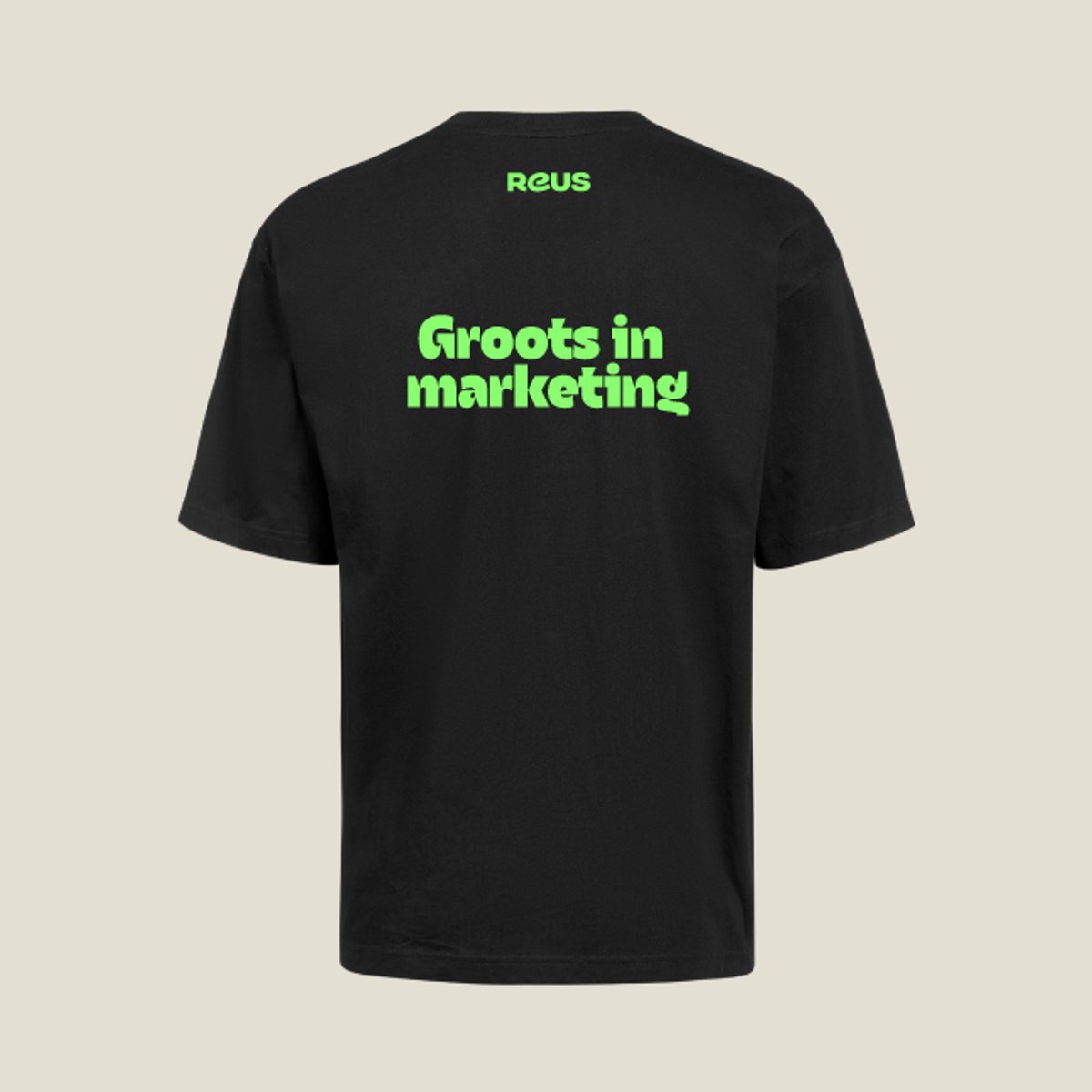 Groots Sportshirt van REUS, achterkant met Groots in marketing